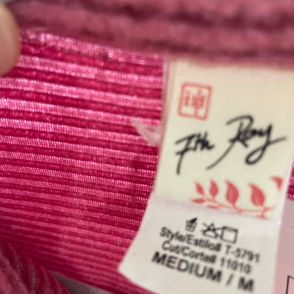 7th Ray Pink Ribbed Cardigan - Picture 3 of 3